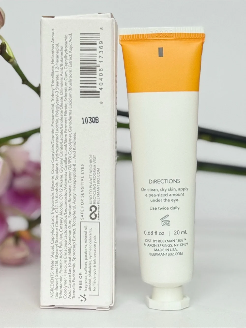 NEW Beekman 1802 Mushroom Milk Brightening & Energizing Eye Cream 20mL Full Size